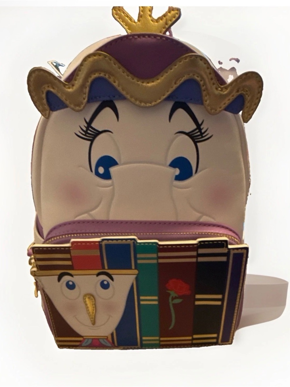 Loungefly Disney Ms. Potts and Chip with books backpack *see pic small  tear